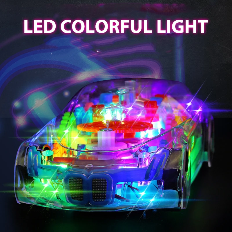 Фото Электронный Прозрачный музыкальный автомобиль музыкальная светодиодсветильник
