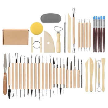 45 PCS Clay Carving Tool Set, Suitable for Beginners, Professional Crafts, Wooden Handle Modeling Clay Tools
45 PCS Clay Carving Tool Set, Suitable for Beginners, Professional Crafts, Wooden Handle Modeling Clay Tools