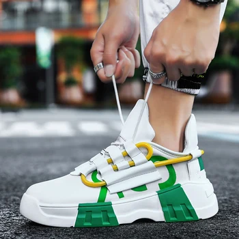 AURONET Tide Designer Men Shoes Casual Leather Flat Shoes Lace-Up Male Sneakers Tenis Masculino Adulto Men Shoes Drop Shipping
AURONET Tide Designer Men Shoes Casual Leather Flat Shoes Lace-Up Male Sneakers Tenis Masculino Adulto Men Shoes Drop Shipping