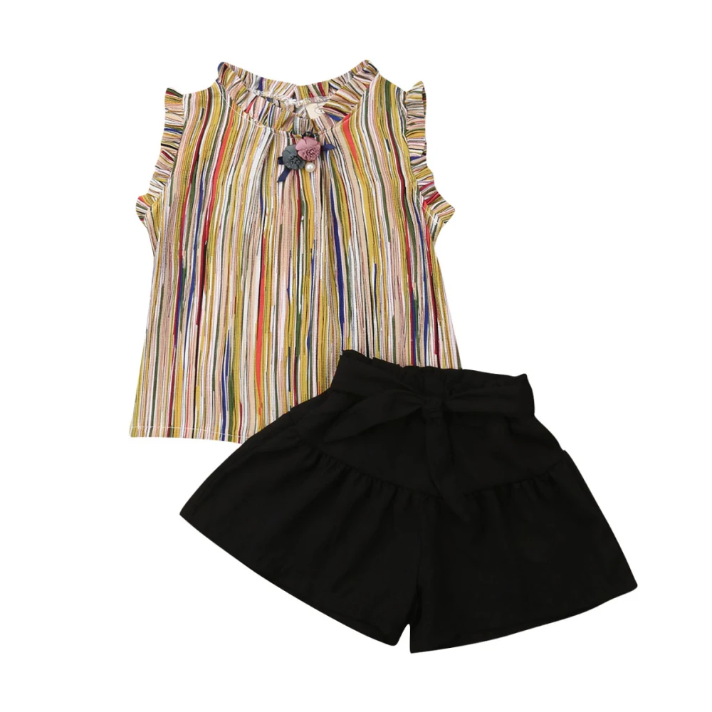 2019 Toddler Baby Kids Girls Stripes Summer Clothes Sets Little Girl Sleeveless Vest Tops Shorts Outfits
2019 Toddler Baby Kids Girls Stripes Summer Clothes Sets Little Girl Sleeveless Vest Tops Shorts Outfits