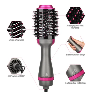 Electric Hot Air Round Brush Blow Dryer One Step Negative Ions Hair Brush Comb Hair Comb Brush Straightener
Electric Hot Air Round Brush Blow Dryer One Step Negative Ions Hair Brush Comb Hair Comb Brush Straightener