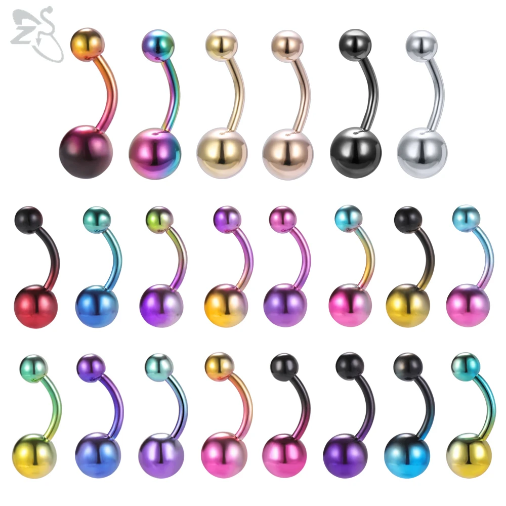 ZS 1 PC Mixed Color Navel Ring 14G Colorful Stainless Steel Belly Ring Navel Piercing Belly Button Ring Body Piercing Jewelry
ZS 1 PC Mixed Color Navel Ring 14G Colorful Stainless Steel Belly Ring Navel Piercing Belly Button Ring Body Piercing Jewelry
