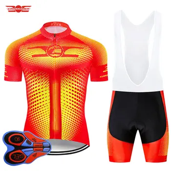 

2020 spain Cycling Jersey Bib Set Mountain Bike Clothing Ropa Ciclismo Bicycle Wear Roadbike Clothes Men's Short Maillot Culotte