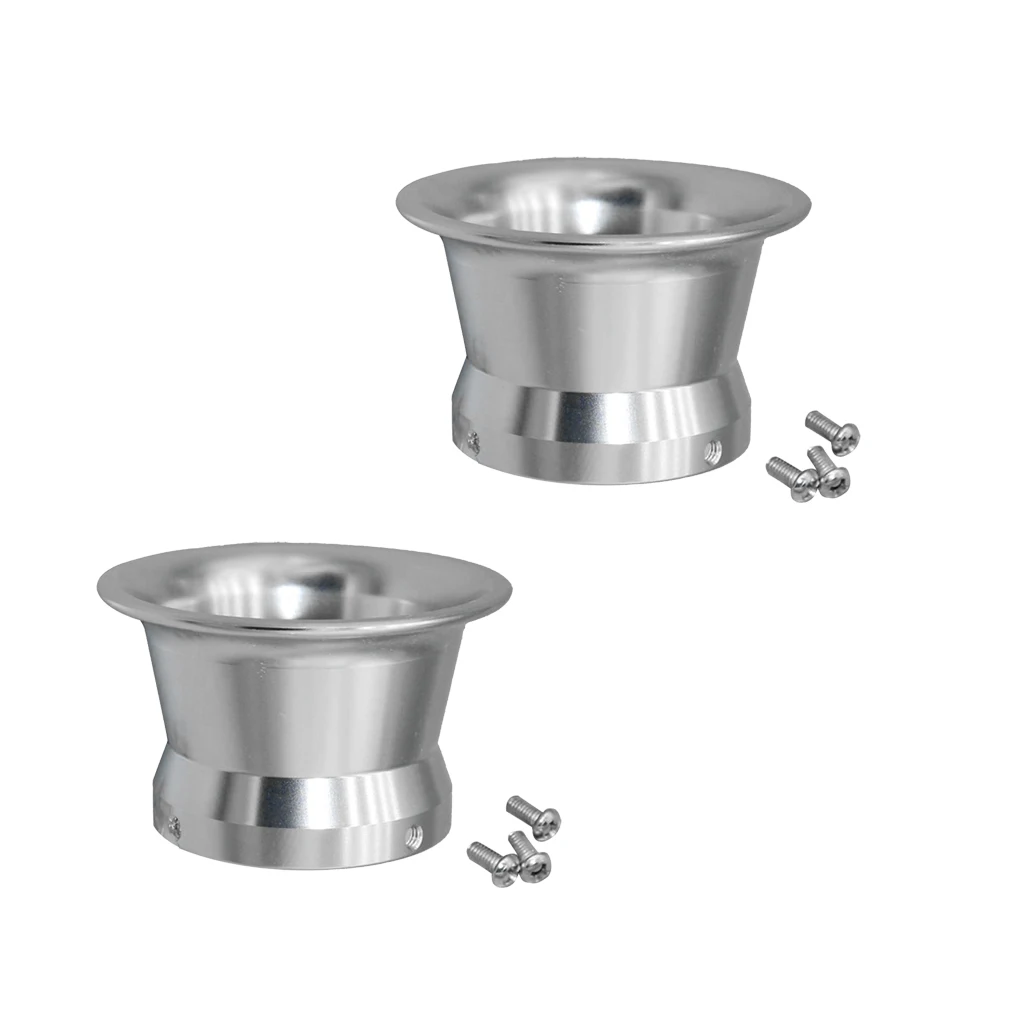 2pcs 50mm Air Filter Interface Cup For 24/26/28/30mm Motorcycle Carb Silver 2pcs 50mm Air Filter Interface Cup For 24/26/28/30mm Motorcycle Carb Silver