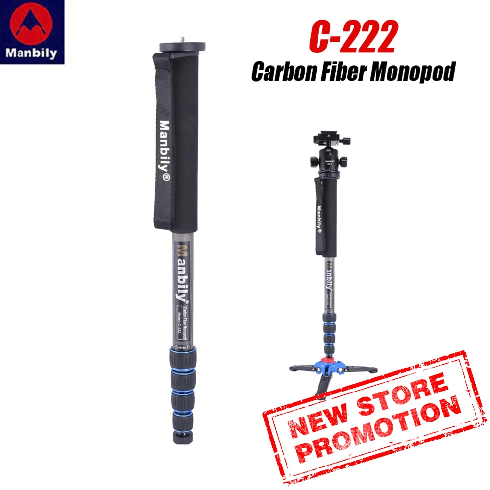 Manbily C-222 Professional Carbon Fiber Monopod Portable Travel Photography Bracket Tripod Base Ball Head for Digital DSLR
Manbily C-222 Professional Carbon Fiber Monopod Portable Travel Photography Bracket Tripod Base Ball Head for Digital DSLR