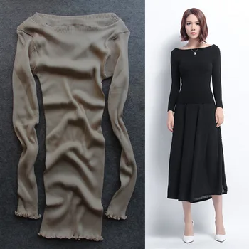 Mulberry Silk plus Cotton Knitted Real Silk Elasticity Thread Horizontal Neck in Long Sleeve V-neck Thin Slim Fit Base Shirt
Mulberry Silk plus Cotton Knitted Real Silk Elasticity Thread Horizontal Neck in Long Sleeve V-neck Thin Slim Fit Base Shirt