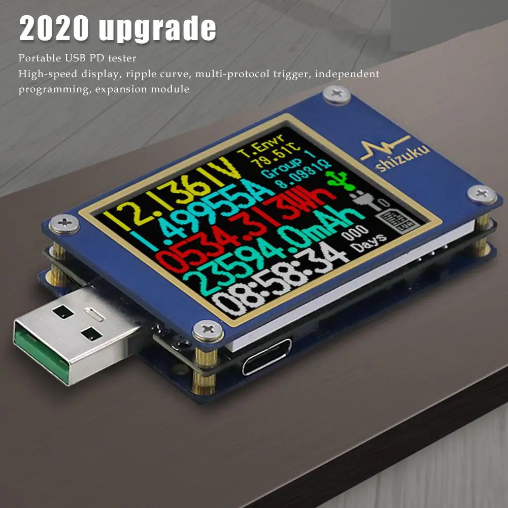 Измерительный прибор USB многофункциональный цифровой тестер с цветным дисплеем