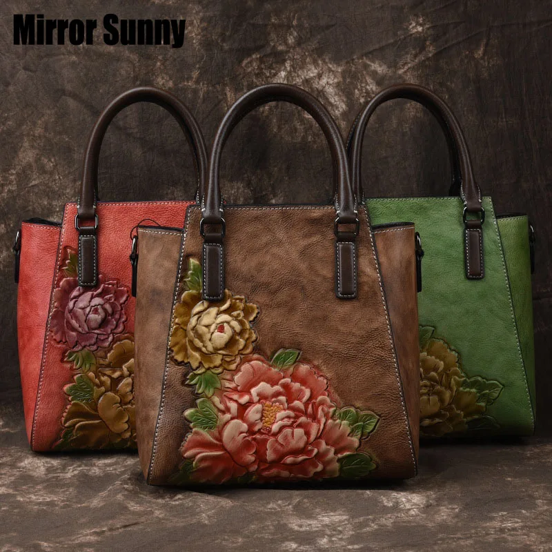 New Retro Handbags For Women Peony Flower Ladies' Inclined Bag Simple Fashion Genuine Leather Messenger Bags For Top Handle Bag
New Retro Handbags For Women Peony Flower Ladies' Inclined Bag Simple Fashion Genuine Leather Messenger Bags For Top Handle Bag