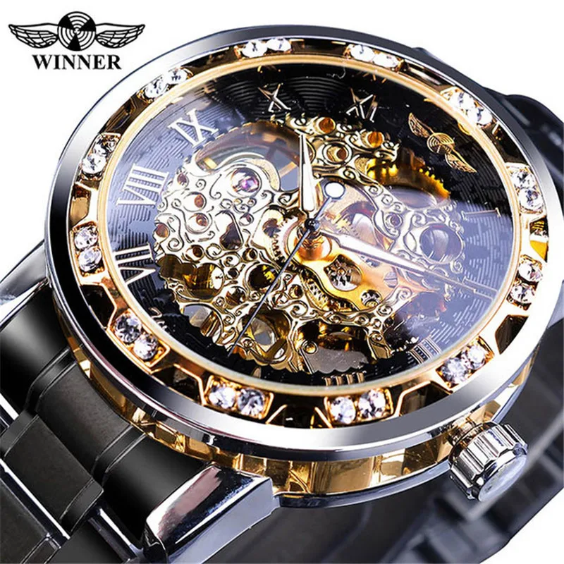 Table Winner Table Men's Fashion Casual Classic Watch Hollow out Man-made Diamond Manual Analog Watch
Table Winner Table Men's Fashion Casual Classic Watch Hollow out Man-made Diamond Manual Analog Watch