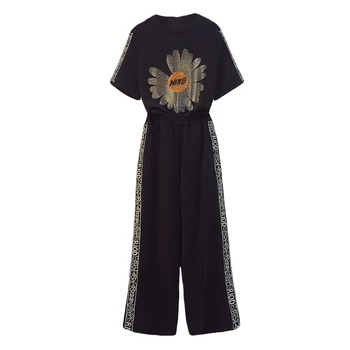 2020 Summer Women Large Plus Size 4XL sports suit Top And Pant Two Piece Set Sportwear Tracksuit Matching Set Black Pink outfit
2020 Summer Women Large Plus Size 4XL sports suit Top And Pant Two Piece Set Sportwear Tracksuit Matching Set Black Pink outfit