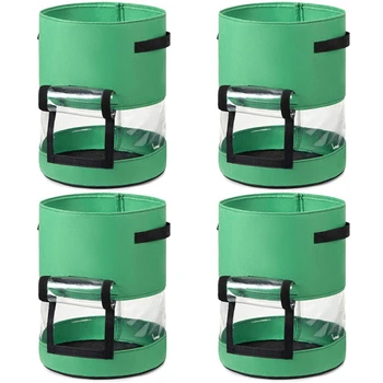 4 PCS Potato Grow Bags 10 Gallon Felt Waterproof Planting Bags with 360 degree Visualization Area and Handle
4 PCS Potato Grow Bags 10 Gallon Felt Waterproof Planting Bags with 360 degree Visualization Area and Handle