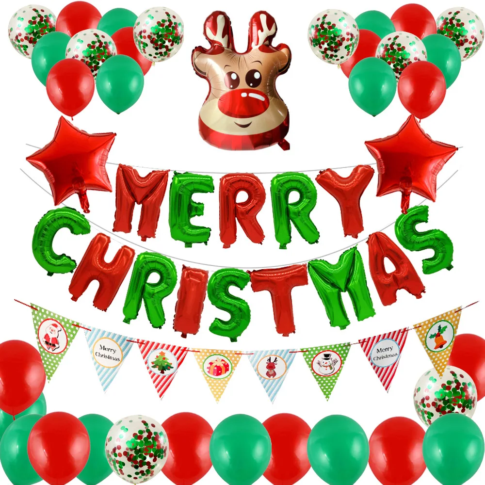1 Set 16'' Merry Christmas Foil Letters Balloons 12'' Solid Color Latex Balloons Star Shape Foil Helium Balloon Christmas Banner
1 Set 16'' Merry Christmas Foil Letters Balloons 12'' Solid Color Latex Balloons Star Shape Foil Helium Balloon Christmas Banner