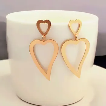 Exaggerated Geometric Hollow Out Gold Color Big Metal Drop Earrings for Women Wedding Heart Statement Jewelry Charm Brincos 
Exaggerated Geometric Hollow Out Gold Color Big Metal Drop Earrings for Women Wedding Heart Statement Jewelry Charm Brincos