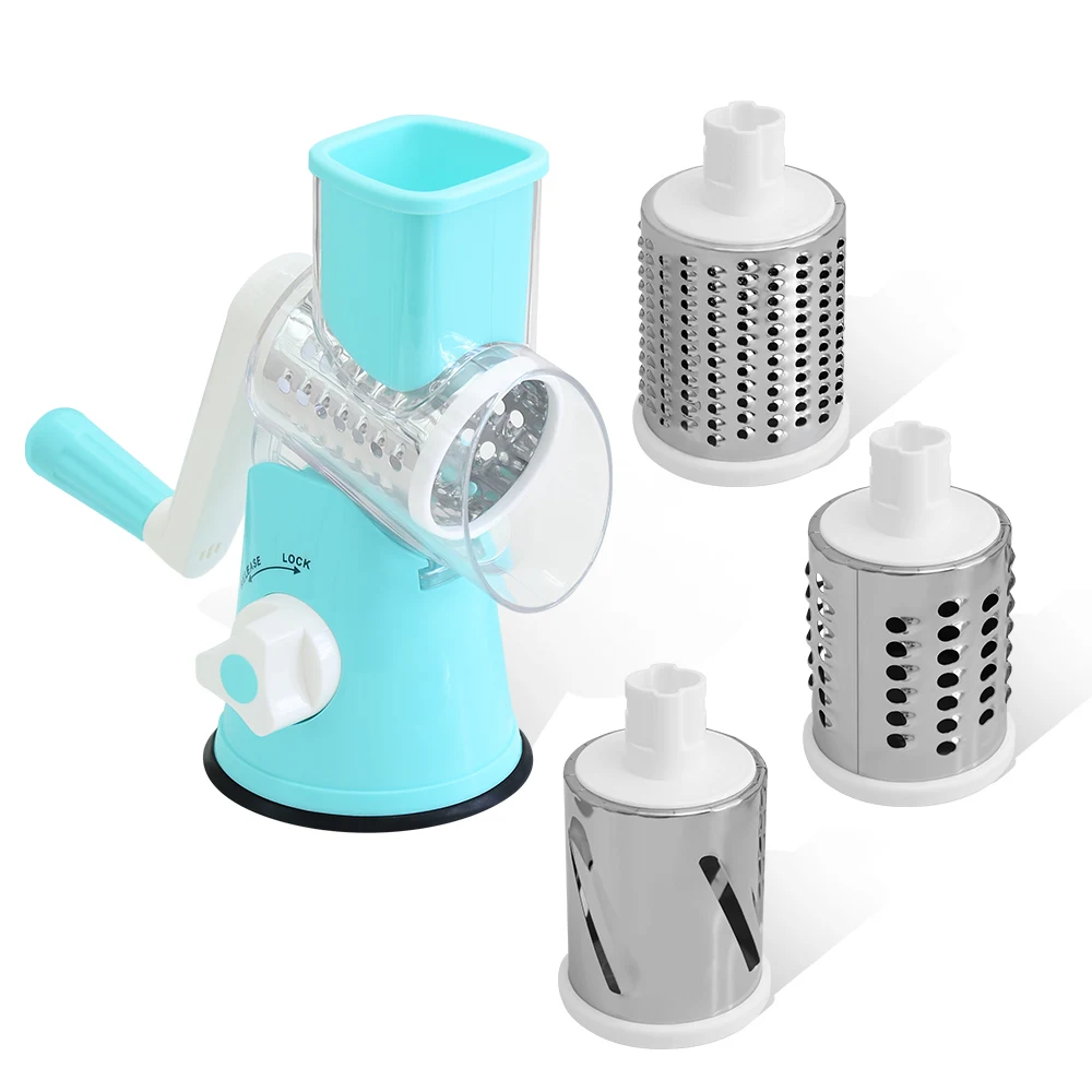 Sowoll Manual Vegetable Cutter Slicer Round Mandoline Potato Carrot Grater with 3 Stainless Steel Chopper Blades Kitchen Tools
Sowoll Manual Vegetable Cutter Slicer Round Mandoline Potato Carrot Grater with 3 Stainless Steel Chopper Blades Kitchen Tools