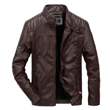 Causal Leather Jacket Male Long Sleeve Winter Jackets Thick Pocket Men PU Bomber Jacket Outerwear Hot Tide Zipper Brand Clothing
Causal Leather Jacket Male Long Sleeve Winter Jackets Thick Pocket Men PU Bomber Jacket Outerwear Hot Tide Zipper Brand Clothing