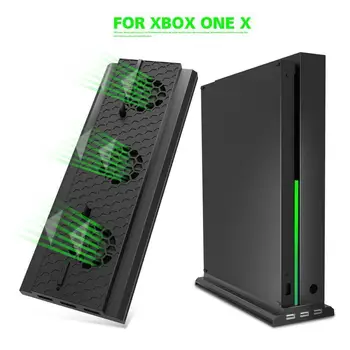 

Vertical Stand Host Cooling Fan Stand Holder External Cooler 3 USB Ports Fans for Xbox One X Game Console