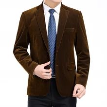 

2022 Spring Autumn Men Corduroy Blazers Claret-Red Navy Blue Camel Smart Casual Notchd Collar Jacket Suit Male Elegant Outfit