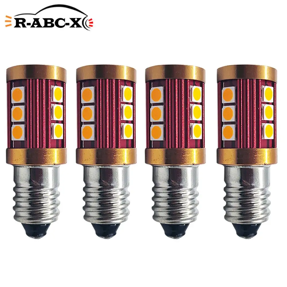 4 pcs 3030 12smd E10 upgrade led bulb flashlight torch replace bulb Instrument working lamp screw in 10-30V yellow amber 600lm
4 pcs 3030 12smd E10 upgrade led bulb flashlight torch replace bulb Instrument working lamp screw in 10-30V yellow amber 600lm