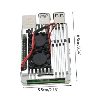 Aluminum Enclosure Case Silver Metal Shell with Cooling Fan for Raspberry Pi 4B M6CB
Aluminum Enclosure Case Silver Metal Shell with Cooling Fan for Raspberry Pi 4B M6CB
