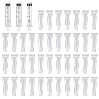 50PCS 10ml Empty Lip Gloss Balm Tubes Bottles Containers + 3PCS 20ml Plastic Syringe Dispensing for DIY Lip Gloss Balm
50PCS 10ml Empty Lip Gloss Balm Tubes Bottles Containers + 3PCS 20ml Plastic Syringe Dispensing for DIY Lip Gloss Balm