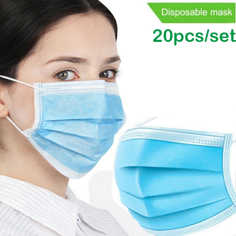 20pcs/box Disposable Face Masks Elastic Ear Loop Disposable Dust Filter Safety Mask Anti-Virus Face Mask Medical Masks
20pcs/box Disposable Face Masks Elastic Ear Loop Disposable Dust Filter Safety Mask Anti-Virus Face Mask Medical Masks