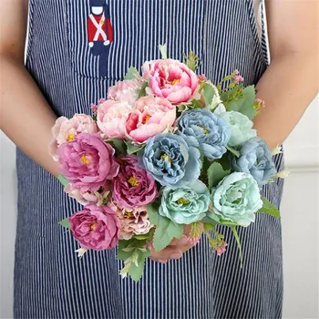 7Pcs Fake Spring Peony (6 heads/bunch) 11.81" Length Simulation Round Peonia for Wedding Home Decorative Artificial Flowers
7Pcs Fake Spring Peony (6 heads/bunch) 11.81" Length Simulation Round Peonia for Wedding Home Decorative Artificial Flowers