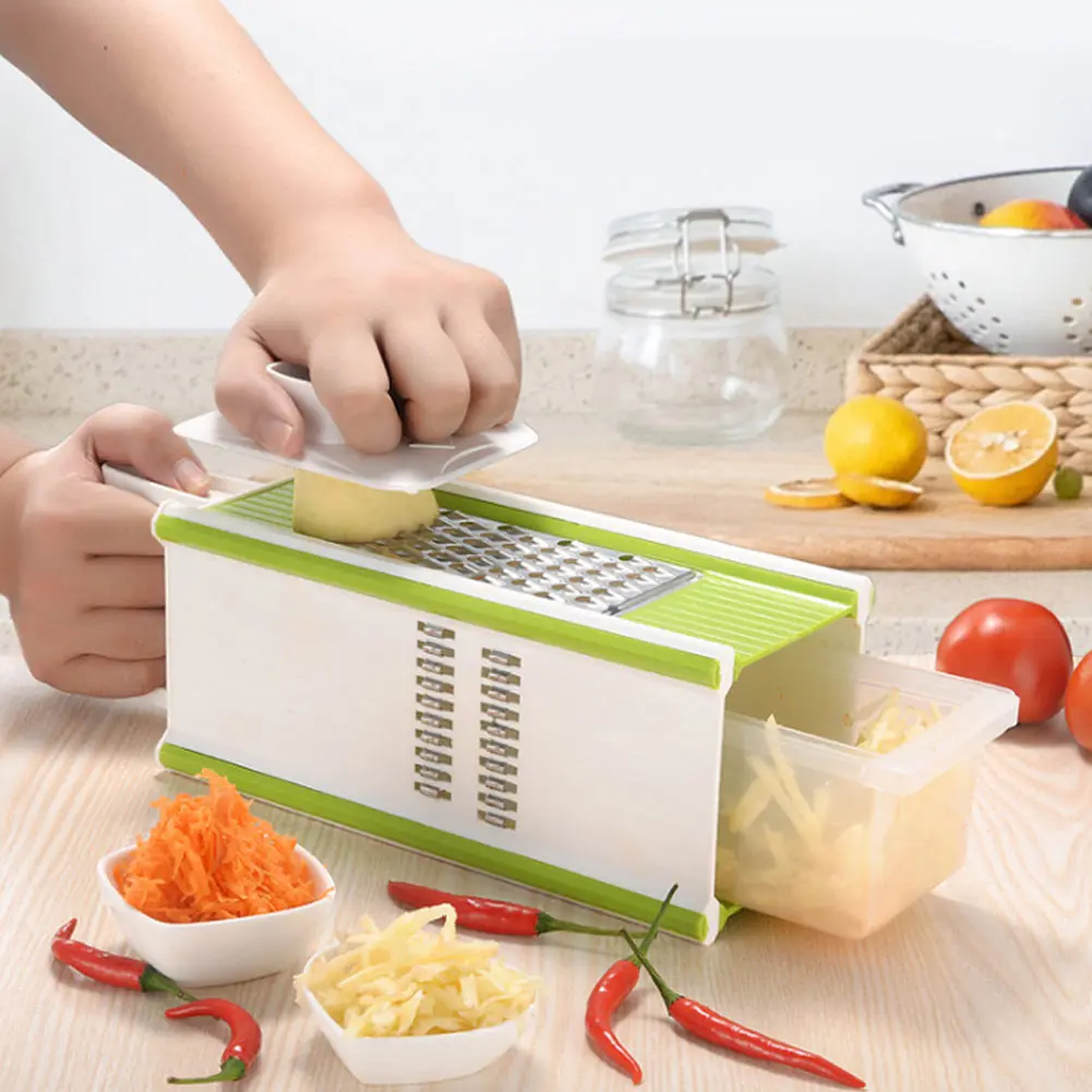 5 In 1 Box Grater Vegetable Peeler Handheld Food Shredder Cheese Slicer Storage Container Tool PI669
5 In 1 Box Grater Vegetable Peeler Handheld Food Shredder Cheese Slicer Storage Container Tool PI669