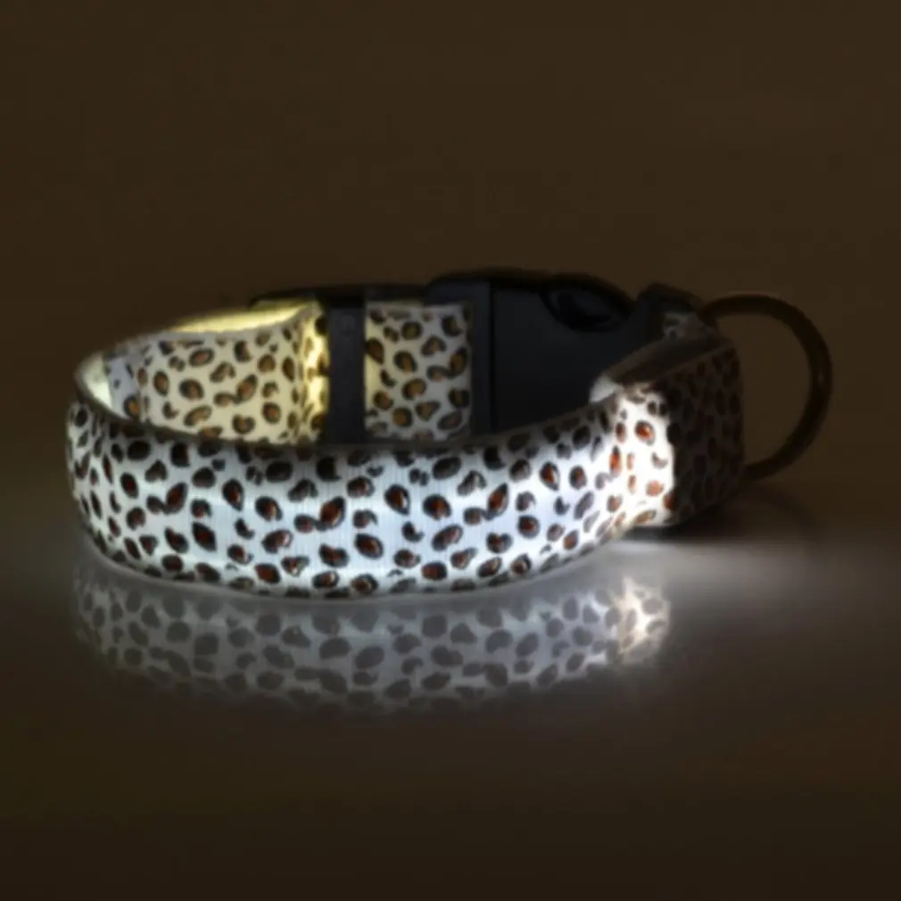 Фото LED glowing Light-emitting Pet Dog collar Fashion Nylon flash luminous collars for Puppy dogs Cats | Дом и сад