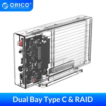 ORICO 2 Bay 2.5'' HDD Case With Raid Function SATA to USB C Transparent HDD Case 5Gbps Support UASP for 7-9.5 mm HDD SSD 8TB
ORICO 2 Bay 2.5'' HDD Case With Raid Function SATA to USB C Transparent HDD Case 5Gbps Support UASP for 7-9.5 mm HDD SSD 8TB