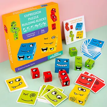 Expression Wooden Puzzle Building Blocks Kit Logical Thinking Training Toys for Children Challenge Intelligent Development
Expression Wooden Puzzle Building Blocks Kit Logical Thinking Training Toys for Children Challenge Intelligent Development