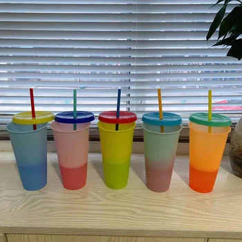 5pc/set Temperature-changing Color Cup Plastic Sippy cup Cute Creative Daily Use Cup 360ml/480ml/720ml Large capacity water Cup
5pc/set Temperature-changing Color Cup Plastic Sippy cup Cute Creative Daily Use Cup 360ml/480ml/720ml Large capacity water Cup