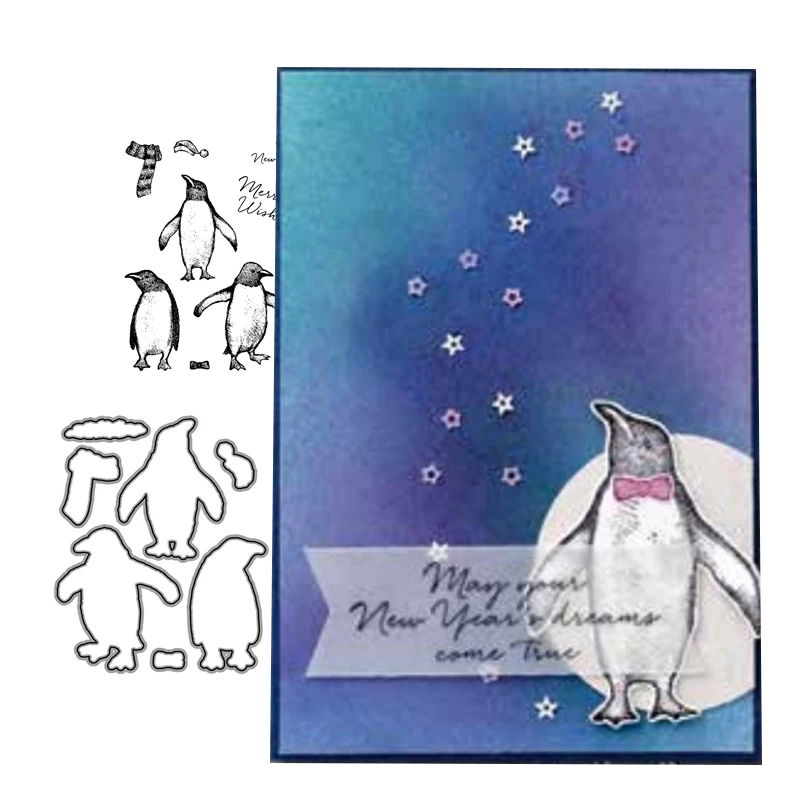 Metal Cutting Dies and Rubber Stamps for DIY Scrapbooking Penguin Lovely Craft Stencil Card Make Album Sheet Decoration Die Cut
Metal Cutting Dies and Rubber Stamps for DIY Scrapbooking Penguin Lovely Craft Stencil Card Make Album Sheet Decoration Die Cut