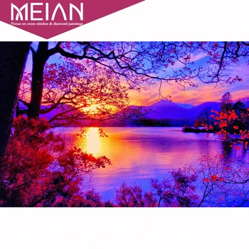 2020 MEIAN Lake 5D diy round Diamond Painting Cross Stitch Diamond Embroidery Sunset kits Diamond Mosaic home Decorative drill
2020 MEIAN Lake 5D diy round Diamond Painting Cross Stitch Diamond Embroidery Sunset kits Diamond Mosaic home Decorative drill
