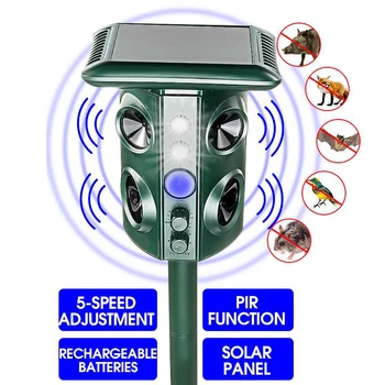 Ultrasonic Animal Dispeller Repeller Repellent Cat Dog Deterrent Solar Powered Scarer Repellent for Outdoor Garden Used
Ultrasonic Animal Dispeller Repeller Repellent Cat Dog Deterrent Solar Powered Scarer Repellent for Outdoor Garden Used