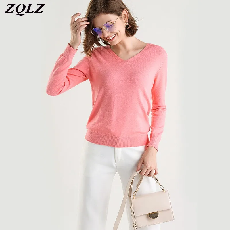 ZQLZ Autumn Women Knitting Sweater Long Sleeves Curled Collar Female Casual Solid Thin Pullover Ladies Spring Jumper Sweaters
ZQLZ Autumn Women Knitting Sweater Long Sleeves Curled Collar Female Casual Solid Thin Pullover Ladies Spring Jumper Sweaters