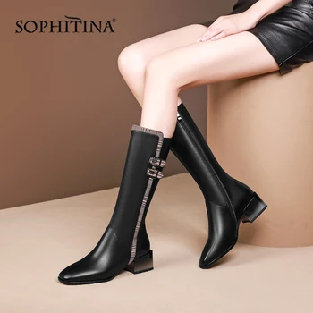 SOPHITINA Fashion Design Boots High Quality Genuine Leather Comfortable Round Toe Square Heel Shoes Zipper Hot Sale Boots PO302
SOPHITINA Fashion Design Boots High Quality Genuine Leather Comfortable Round Toe Square Heel Shoes Zipper Hot Sale Boots PO302
