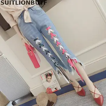 2020 Spring Plus Size Jeans Woman High Street Mid Waist Skinny Denim Pants Washed Ropa Mujer Stripe Ribbon Mom Jeans Flare Jeans
2020 Spring Plus Size Jeans Woman High Street Mid Waist Skinny Denim Pants Washed Ropa Mujer Stripe Ribbon Mom Jeans Flare Jeans