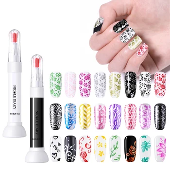 NICOLE DIARY 8ml Two in One Nail Stamp Polish Stamping Nail varnish for Plate Black White Printing Varnish Vernis
NICOLE DIARY 8ml Two in One Nail Stamp Polish Stamping Nail varnish for Plate Black White Printing Varnish Vernis