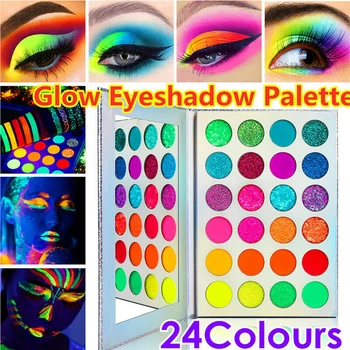 Neon Eyeshadow Palette Glow in the Dark Glow 24 Colors Eyeshadow Tray Halloween Makeup Kit UV Glow Blacklight Bright Fluorescent
Neon Eyeshadow Palette Glow in the Dark Glow 24 Colors Eyeshadow Tray Halloween Makeup Kit UV Glow Blacklight Bright Fluorescent