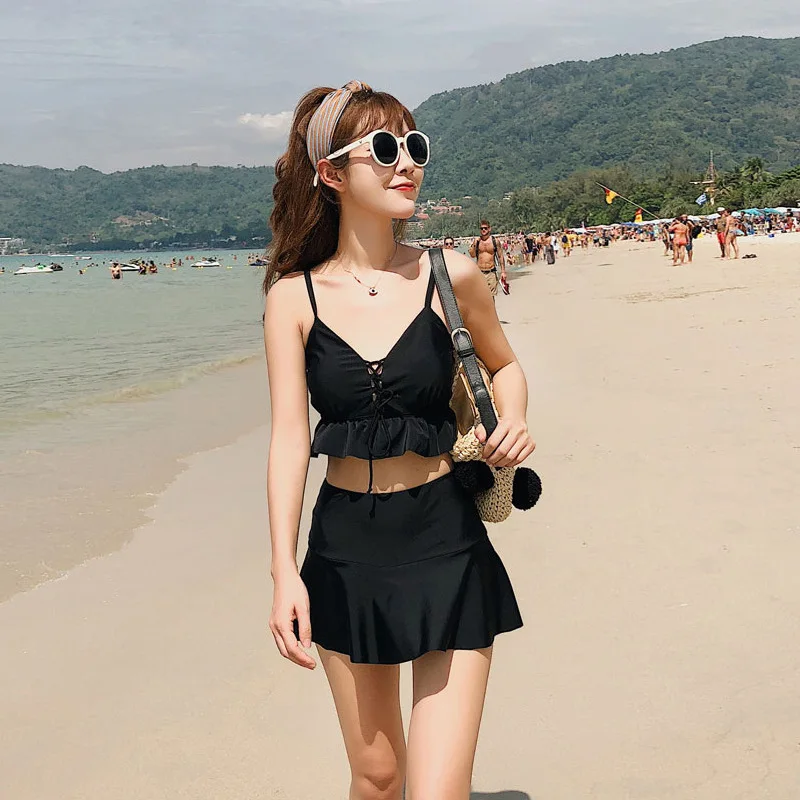 Alone High-waisted Swimming Divided Skirt Women's Boxer Hot Springs Large Size Anti-Exposure Skirt Belly Covering Slimming Take 
Alone High-waisted Swimming Divided Skirt Women's Boxer Hot Springs Large Size Anti-Exposure Skirt Belly Covering Slimming Take