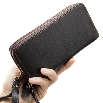 2019 Brand New Arrival Men Wallets Double Zipper Vintage Genuine Leather Clutch Wallets Male Purses Large Capacity Men's Wallet
2019 Brand New Arrival Men Wallets Double Zipper Vintage Genuine Leather Clutch Wallets Male Purses Large Capacity Men's Wallet