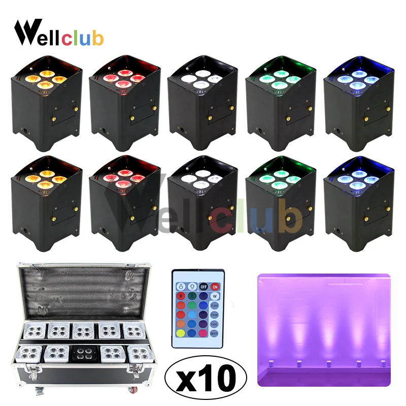 10pcs and charging case 4x18w RGBWA UV 6 in 1 Led uplight battery wireless dmx & IR remote/LED Battery Projector/Battery par can
10pcs and charging case 4x18w RGBWA UV 6 in 1 Led uplight battery wireless dmx & IR remote/LED Battery Projector/Battery par can