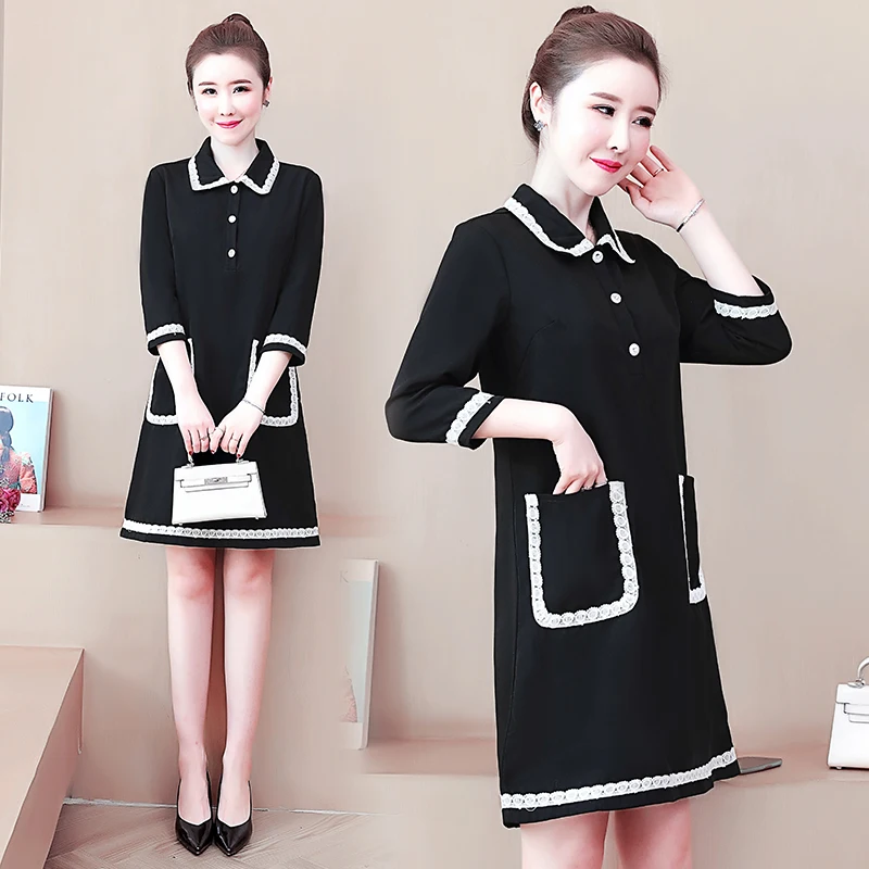 Turn-Down Collar Embroidered Pocket Korean Retro Dress 2020 Spring Natural Mini Dress Elegant Women Bodycon Party Vestidos
Turn-Down Collar Embroidered Pocket Korean Retro Dress 2020 Spring Natural Mini Dress Elegant Women Bodycon Party Vestidos