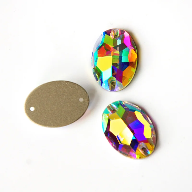 CTPA3bI Glass Rhinestones Crystal AB Oval Flatback Strass DIY Needlework Sew On Stones For Textile Garment Bags Decoration 
CTPA3bI Glass Rhinestones Crystal AB Oval Flatback Strass DIY Needlework Sew On Stones For Textile Garment Bags Decoration