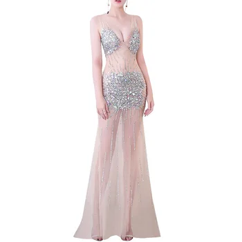 Gauze Long Dresses See Through Look Design Maxi Dress Party Dress Elegant Backless Mermaid Party Club Elegant Dress Female
Gauze Long Dresses See Through Look Design Maxi Dress Party Dress Elegant Backless Mermaid Party Club Elegant Dress Female
