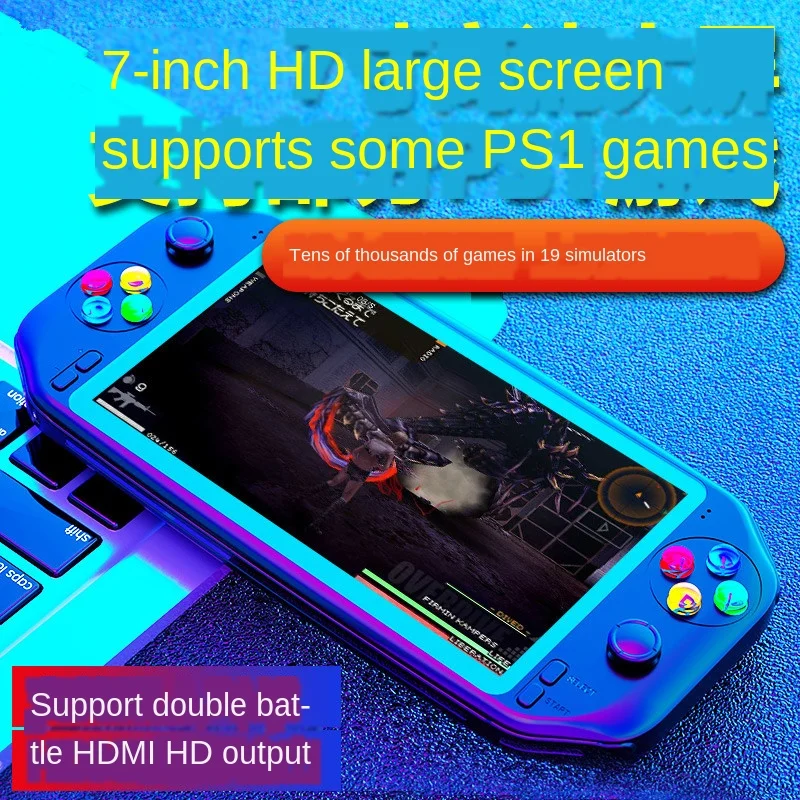 Handheld nostalgic old-fashioned double 7-inch large-screen arcade double rocker handheld game console PS1
Handheld nostalgic old-fashioned double 7-inch large-screen arcade double rocker handheld game console PS1