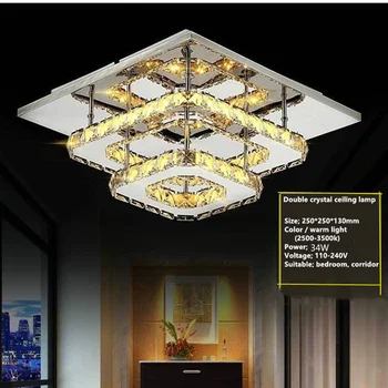 Modern Square Led Crystal Ceiling Light Lustre Crystal Lighting led Ceiling Light fixture plafondlamp Crystal Lamp Home Decor
Modern Square Led Crystal Ceiling Light Lustre Crystal Lighting led Ceiling Light fixture plafondlamp Crystal Lamp Home Decor