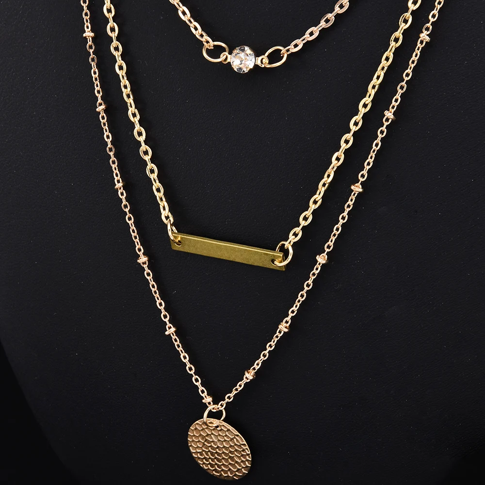 2019 for women gold fashion multi layer necklaces & pendants