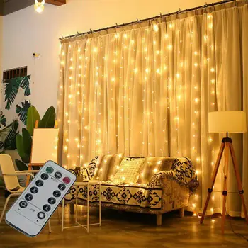 3M USB 300 LED Curtain String Lights Flash Fairy Garland Remote Control For New Year Christmas Outdoor Wedding Home decor
3M USB 300 LED Curtain String Lights Flash Fairy Garland Remote Control For New Year Christmas Outdoor Wedding Home decor