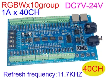 Free shipping DC7V-24V 40CH DMX512 LED Decoder RGBW 10 Group 16bit 11.7KHZ Refresh frequency 1Ax40 channel RGBW LED Controller
Free shipping DC7V-24V 40CH DMX512 LED Decoder RGBW 10 Group 16bit 11.7KHZ Refresh frequency 1Ax40 channel RGBW LED Controller
